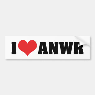 Ich liebe ANWR Autoaufkleber