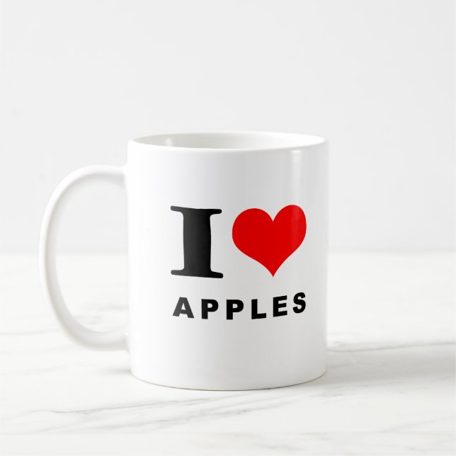 Ich Liebe Äpfel Kaffeetasse (Links)