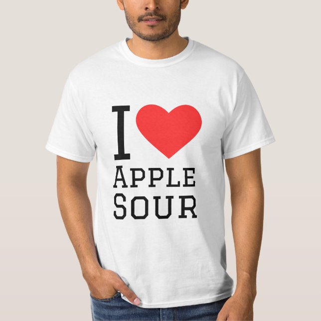 Ich Liebe Apfel sauer T-Shirt (Vorderseite)