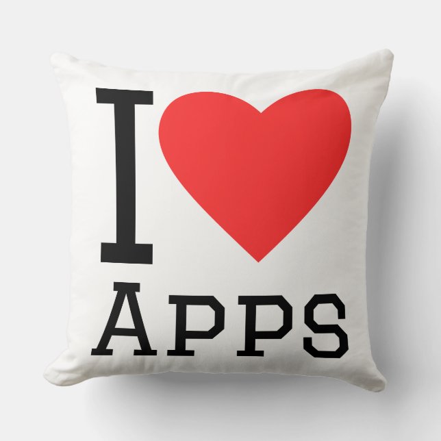 Ich liebe Apps Kissen (Vorderseite)