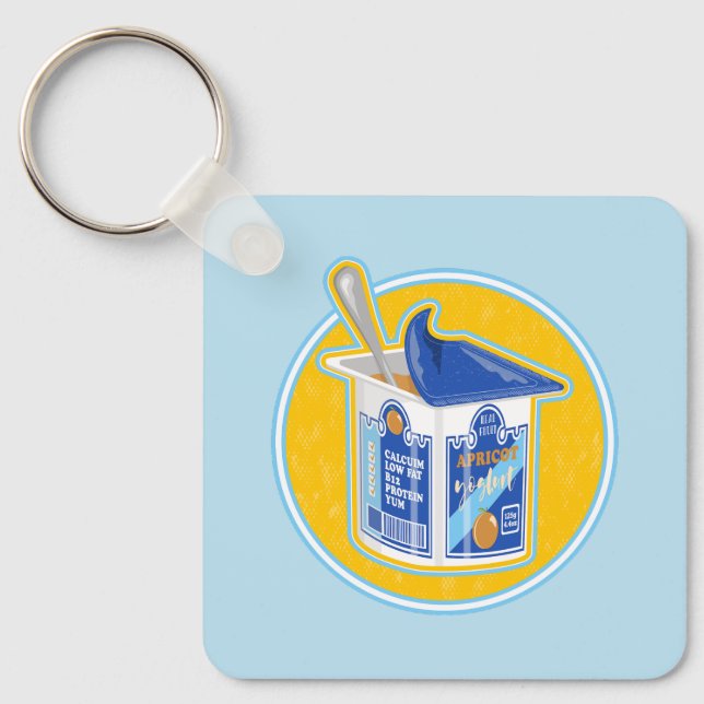 Ich Liebe Aprikosen Jogurt Schlüsselanhänger (Vorderseite)