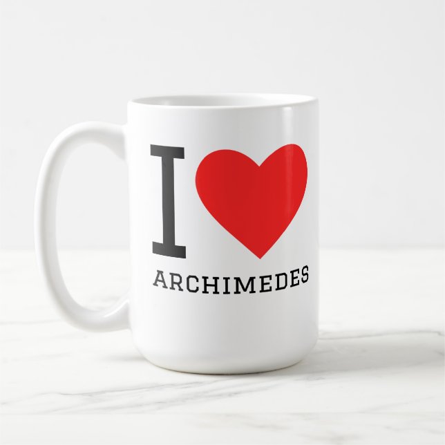 Ich liebe Archimedes Kaffeetasse (Links)
