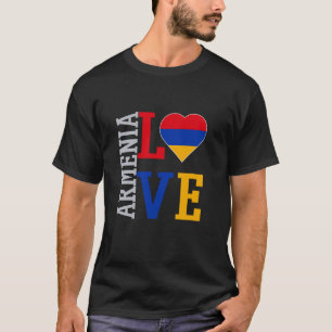 Ich liebe Armenien mit armenischer Flagge armenisc T-Shirt