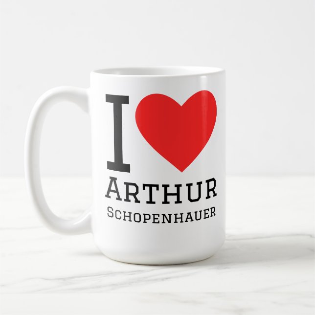 Ich liebe Arthur Schopenhauer Kaffeetasse (Links)