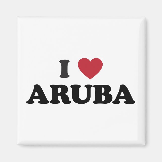Ich liebe Aruba Magnet (Vorne)