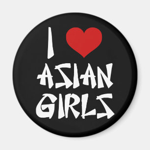 Ich Liebe Asiatische Mädchen Magnet