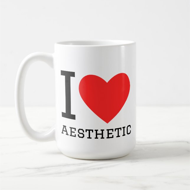 Ich liebe Ästhetik Kaffeetasse (Links)
