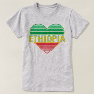 Ich Liebe Äthiopien, äthiopisches Herz T-Shirt