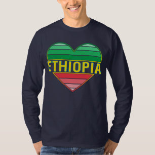Ich Liebe Äthiopien, äthiopisches Herz T-Shirt