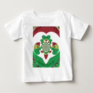 Ich liebe Äthiopien Kaleidoskop – Herzliche Rasta- Baby T-shirt