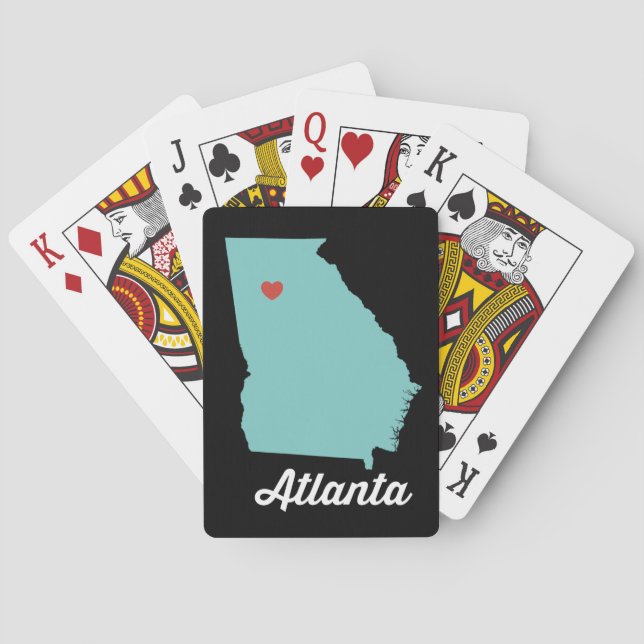 Ich liebe Atlanta. Georgia Spielkarten - lustiges  (Rückseite)