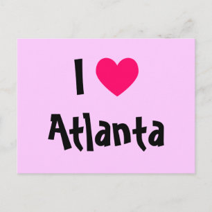 Ich liebe Atlanta Postkarte