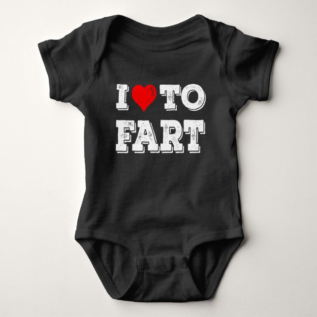 Ich Liebe auf Furz Funny Newborn Baby Geschenk Baby Strampler (Vorderseite)