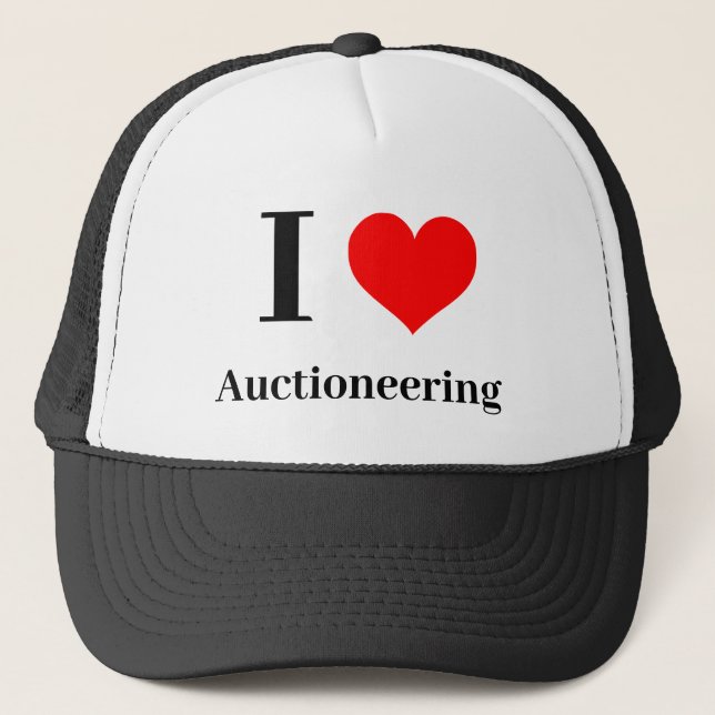 Ich liebe Auktionieren Truckerkappe (Vorderseite)