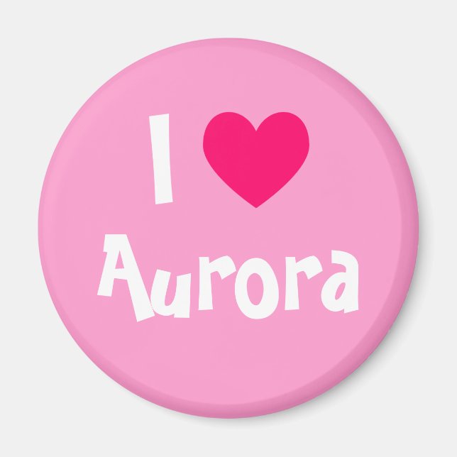 Ich liebe Aurora Magnet (Vorne)