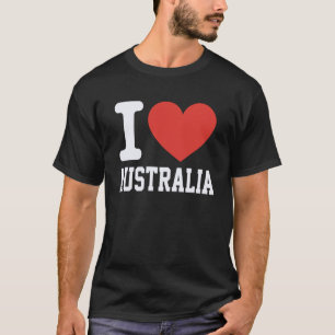 Ich liebe Australien Herz Souvenir Liebhaber Stolz T-Shirt