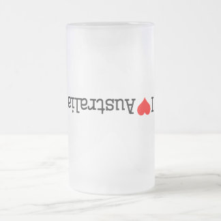 Ich liebe Australien Mattglas Bierglas