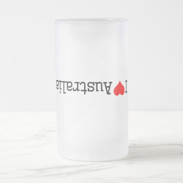 Ich liebe Australien Mattglas Bierglas (Mittel)