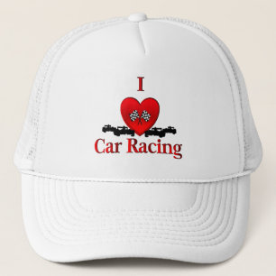 Ich liebe Autorennen Trucker Cap Truckerkappe