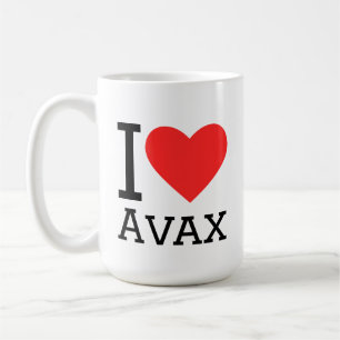 Ich liebe avax kaffeetasse