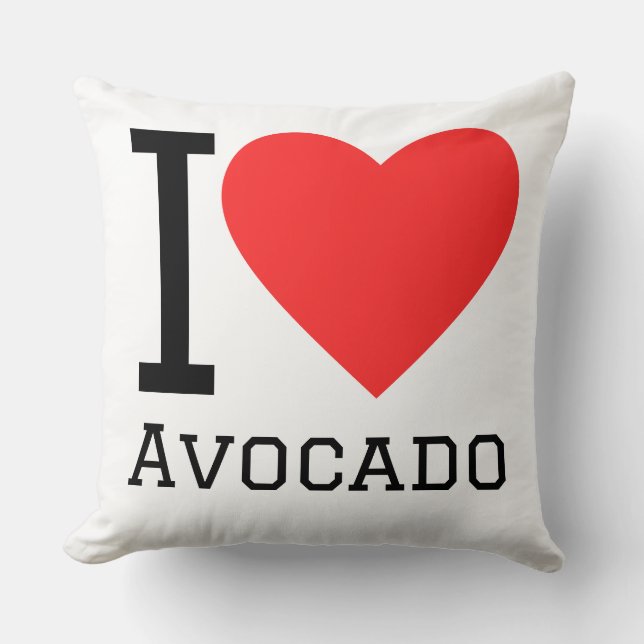 Ich liebe Avocado Kissen (Vorderseite)