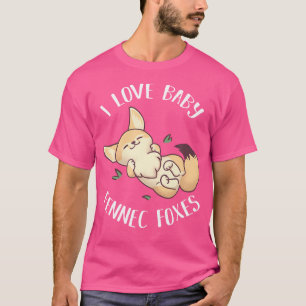 Ich liebe Baby-Fennec-Füchse Niedliche Fuchs-Mädch T-Shirt