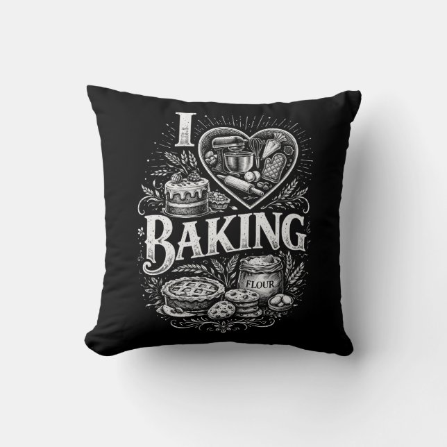 Ich liebe Backen Kissen (Vorderseite)