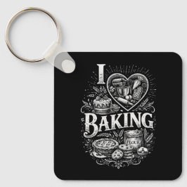 Ich liebe Backen Schlüsselanhänger