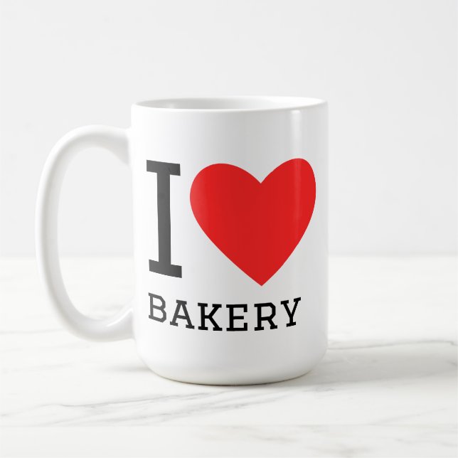 Ich liebe Bäckerei Kaffeetasse (Links)