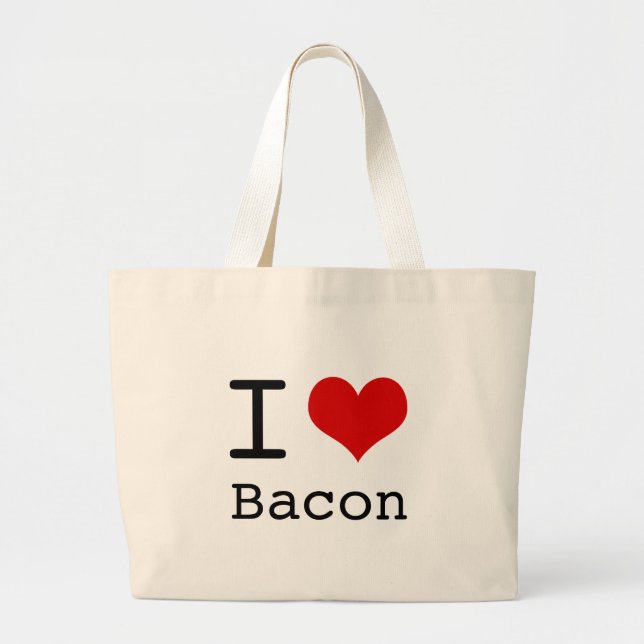 Ich liebe Bacon Jumbo Stoffbeutel (Vorne)