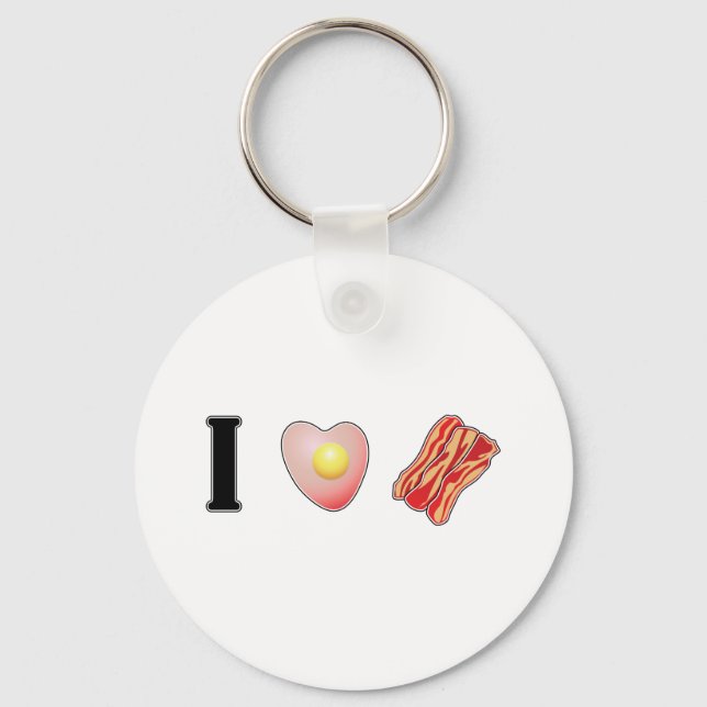 Ich Liebe Bacon! Schlüsselanhänger (Vorderseite)