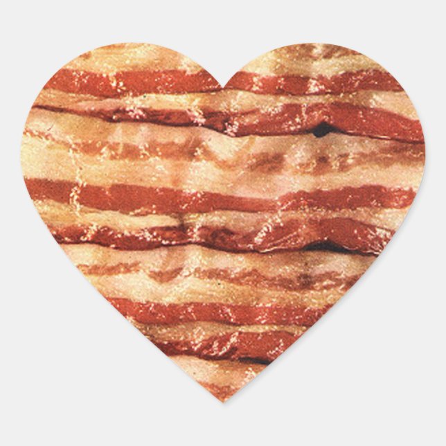 ICH LIEBE BACON STICKERS!! Herz-Aufkleber (Vorderseite)