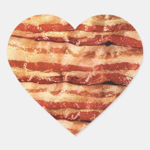 ICH LIEBE BACON STICKERS!! Herz-Aufkleber