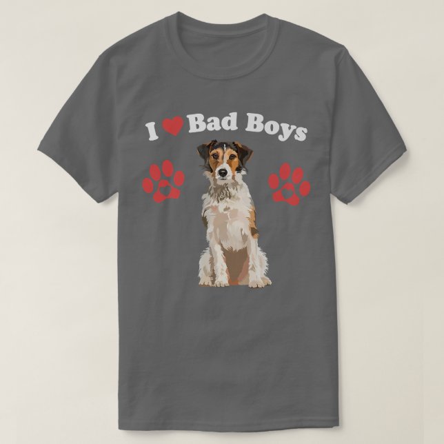 Ich LIEBE BAD Jungs Funny Male für Terrier Welpe H T-Shirt (Design vorne)