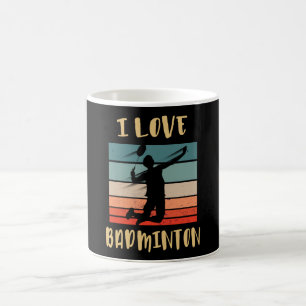Ich liebe Badminton Jump Smash Kaffeetasse