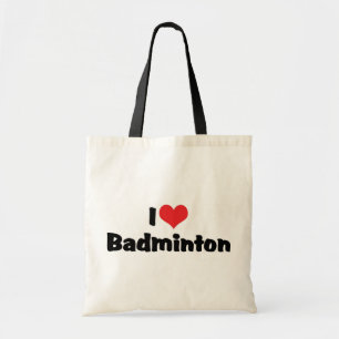 Ich liebe Badminton Tragetasche