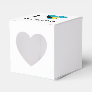 Ich liebe (Bahamas-Flagge Herz) Personalisiert Geschenkschachtel