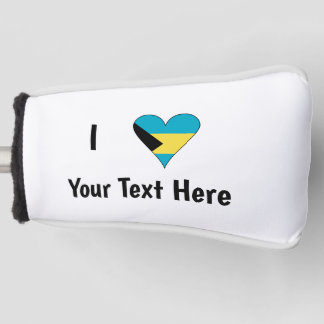 Ich liebe (Bahamas-Flagge Herz) Personalisiert Golf Headcover