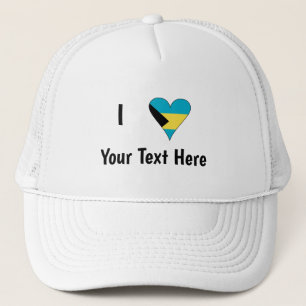 Ich liebe (Bahamas-Flagge Herz) Personalisiert Truckerkappe
