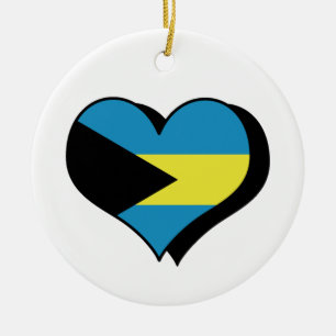 Ich liebe Bahamas-Schmuck Keramik Ornament