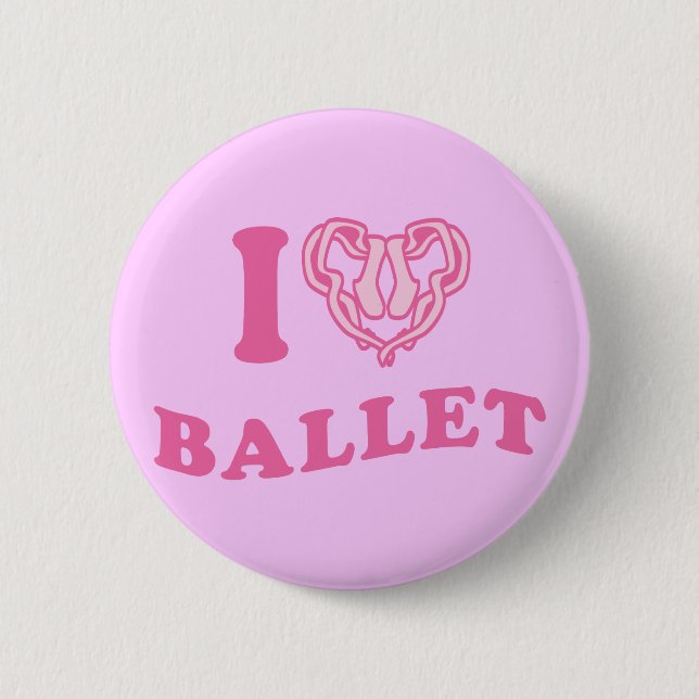 Ich liebe Ballett Button (Vorderseite)