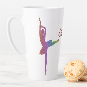 Ich Liebe Ballett mit Silhouette Ballerina Milchtasse