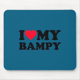 Ich liebe Bampy Herz Opa Familie Tank Top Mousepad