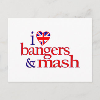 Ich Liebe Banges und Mash Postkarte