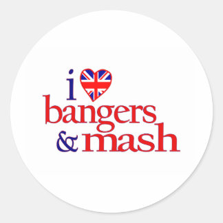 Ich Liebe Banges und Mash Runder Aufkleber