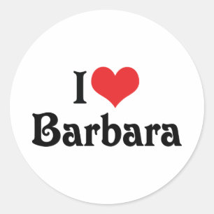 Ich liebe Barbara Runder Aufkleber