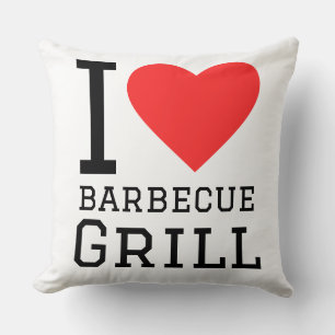 Ich liebe Barbecue-Grill Kissen