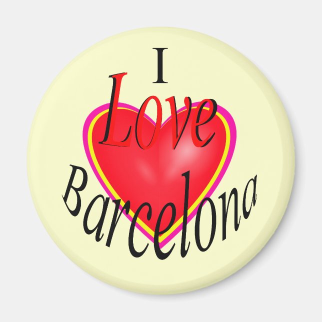 Ich Liebe Barcelona! Magnet (Vorne)