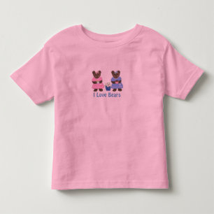 Ich liebe Bären Kleinkind T-shirt