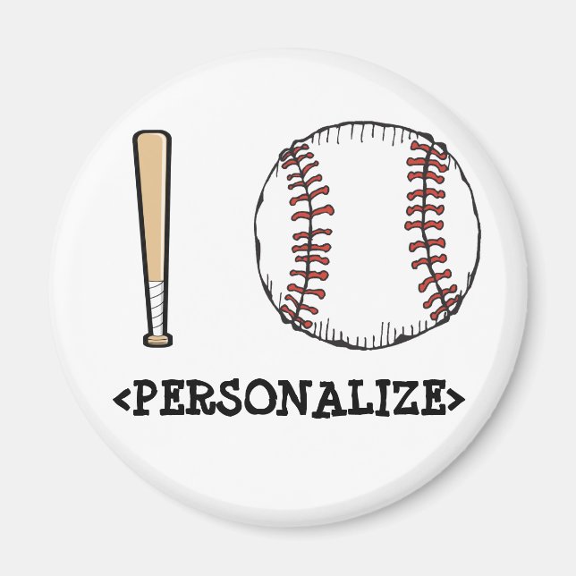 Ich liebe (Baseball), <PERSONALIZE> Magnet (Vorne)